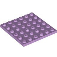 Lego destička 6x6, levandulová (6329413)